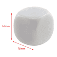 thumbnail image 5 of 250 Pack 16MM Blank White Set Acrylic Rounded D6 Space for Game,,Fun,DIY Sticker and Math Teaching, 5 of 7
