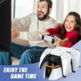 thumbnail image 4 of Controller Charger for PS5, Dual Controller Charging Station for Playstation 5 Dualsense, Charging Station for PS5 with LED Indicator/Fast Charging Cable (White), 4 of 9