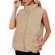 thumbnail image 3 of Chaleco Acolchado para Mujer, Abrigos de Abrigo, Chaquetas y Abrigos con Bolsillos. Caqui XXL, 3 of 8