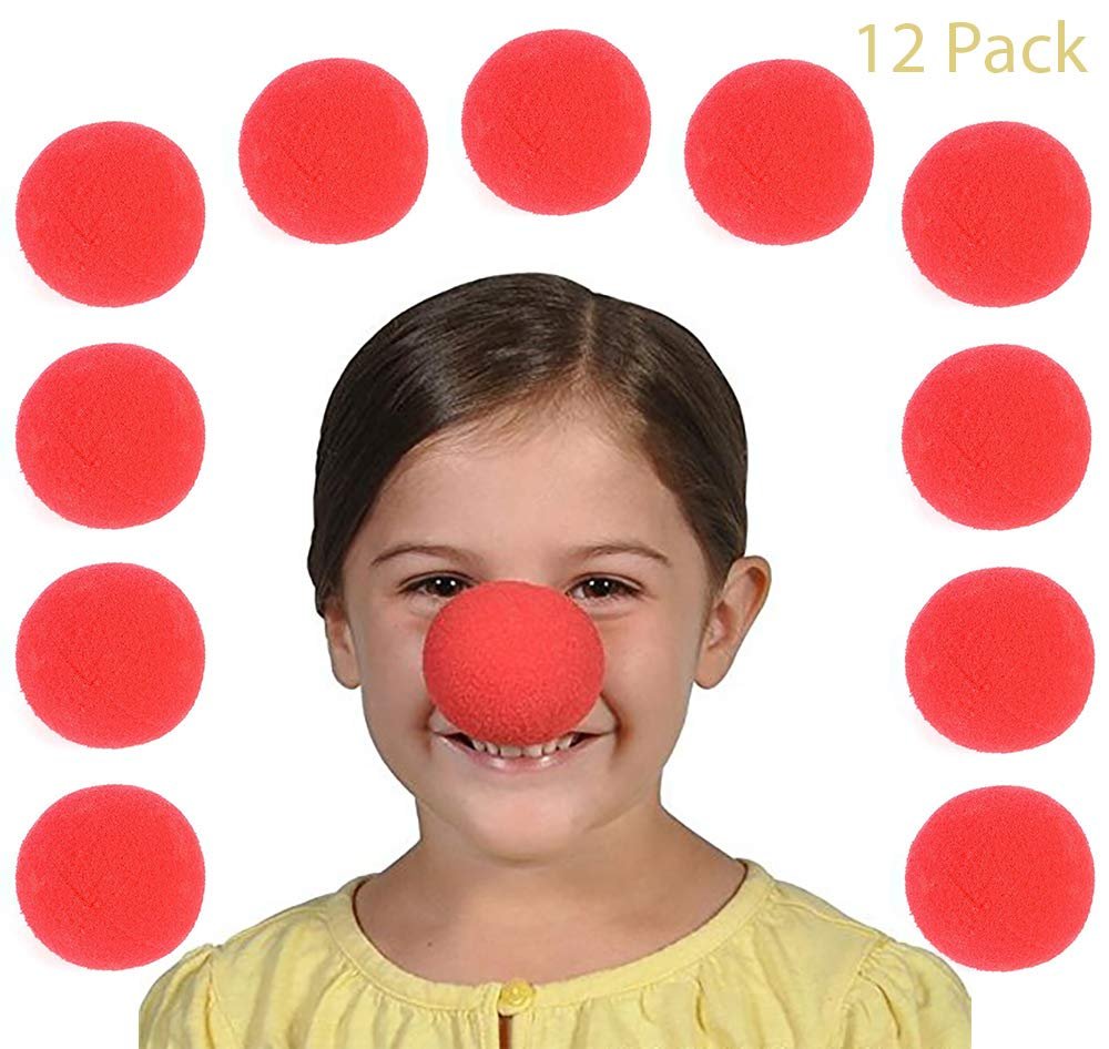 Red Foam Clown Nose Pack of 12 2 inches Cool and Fun Clown Costume