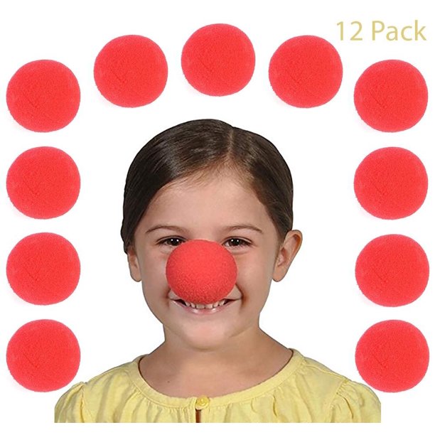 Red Foam Clown Nose Pack of 12 2 inches Cool and Fun Clown Costume