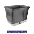 thumbnail image 4 of Rubbermaid Commercial 20 cu ft Cube Truck 149.61 gal Capacity - Durable, Easy to Clean, Smooth, Wheels, Handle - 36.5" Height x 48" Width x 34" Depth - Metal, Plastic - Black, 4 of 11