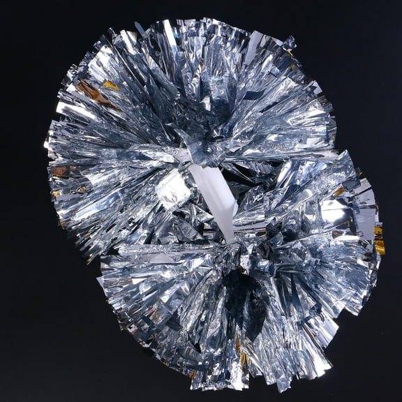 Raindrops Team Cheering Pompoms Silver Cheerleading Props Reusable for Special Events