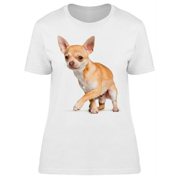 Adorable Chihuahua Raising A Paw T-Shirt Women -Image by Shutterstock, Female Small