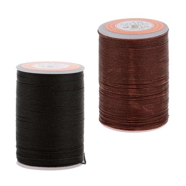 2 Carretes Negro/ color 0,55mm 113 Metros Cordón de Encerado Joyería Moda DIY