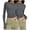 Dark Gray, variant on Long Sleeve Tops for Women, Crew Neck 2 Piece Slim Fit Stretch Undershirts Black Size M