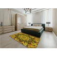 thumbnail image 4 of Ahgly Company Indoor Square Patterned Bee Yellow Area Rugs, 7' Square, 4 of 6