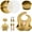Beige, variant on Baby Feeding Set 12 Piece Led Weaning Supplies Suction Bowl and Plate, Divided Plate, Spoon, Fork, Cup, Adjustable Bib Baby Self Feeding Utensils