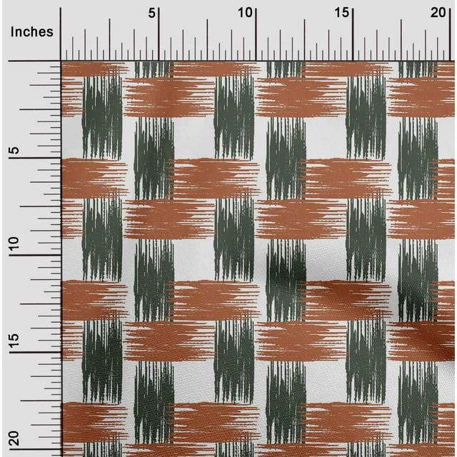 oneOone Cotton Poplin Fabric Brush Stroke Ikat Print Fabric BTY 56 Inch Wide