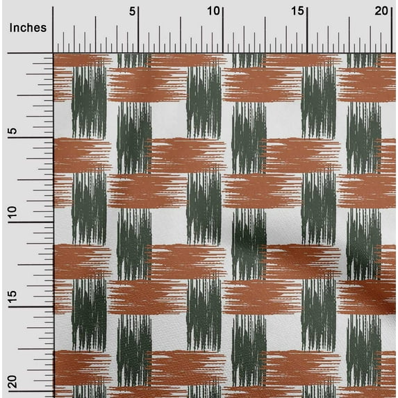 oneOone Georgette Viscose Fabric Brush Stroke Ikat Fabric Prints By Yard 42 Inch Wide