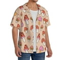 thumbnail image 2 of Sikiie 70s Mushroom Men's Wrinkle Free Untucked Cuban Shirt Business Casual Button Down Shirts Short Sleeve ShirtLarge, 2 of 5