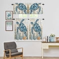 thumbnail image 3 of Kitchen Window Curtains Valance and Tier Set, Sea Turtle Ocean Coral Rod Pocket Tier Curtain Valance Set, Underwater World Marine Animal Light Filtering Cafe Curtains for Bedroom Living Room, 3 of 9