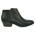 thumbnail image 2 of Soda Women Small Short Heel Ankle Boots Side Zipper Booties Faux Leather MUG-S Black PU 5.5, 2 of 3