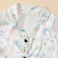 thumbnail image 4 of Paguaki Toddler Baby Girl Pajamas Set Summer Floral Short Sleeve Button Down Shirt Top Shorts 2pcs Pjs Sets Sleepwear, 4 of 7