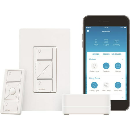 Lutron Caseta Wireless Smart Lighting Dimmer Switch Starter Kit (New Open