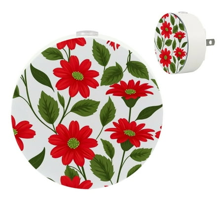 

YZUOUZY Lamp for Bedroom LED Lamp Small Lamps Set of 2 Red Carnations Floral Flowers