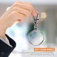 thumbnail image 4 of 60 Pieces Key Ring Clip Hooks Twist Locks Lanyard Snap Hooks with Split Key Rings (Silver), 4 of 5