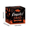 thumbnail image 3 of Honeeladyy Graduation Card Box Holder, 2025 Congrats Grad Foldable Cardboard Decorations Box for Graduation Party Favors Decor Party Supplies, 8.9x8.9x8.9in (Orange), 3 of 6