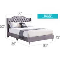 Glory Furniture Joy Full Bed in Gray Color