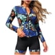 thumbnail image 2 of Traje de baño de 2 piezas para mujer, trajes de baño para mujer, traje de baño bikini de tirantes sin espalda de color liso para mujer, conjunto de bikini tanjini con bloques de color y hombros descub, 2 of 7