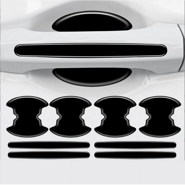 SPOORYYO Accessoires de Voiture - 8 Pcs Bande de Collision de Porte, Autocollant de Poignée Transparent, Autocollant de Protection contre les Rayures de Bol de Porte pour Protection et Décoration de Porte de Véhicule