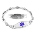thumbnail image 1 of MedicEngraved Stainless Steel Custom Medical Alert Bracelet - 6mm Infinity Link, 1 of 7