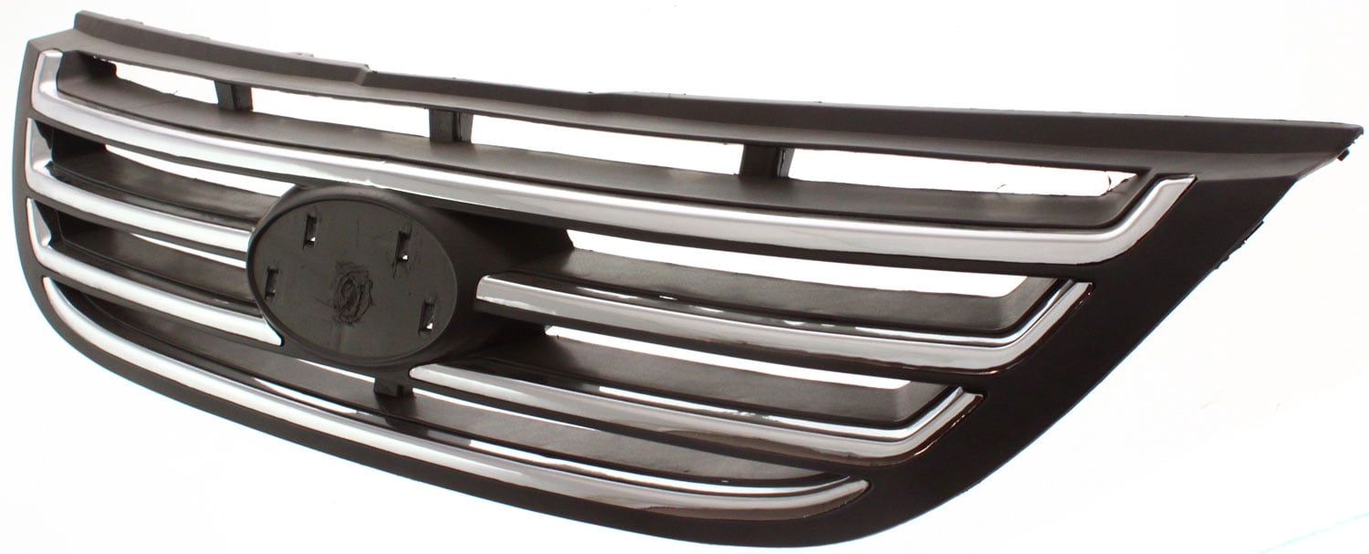 Grille Assembly Compatible With 2007 Kia Spectra Black Shell and Insert