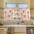 thumbnail image 2 of Yayeee Kitchen Curtains Set of 2 Light Filtering 57"x24" Over Sink Window Panels, Hand Drawn Cups, 2 of 7