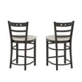 thumbnail image 4 of Linon Durand 24" Indoor Counter Stool, Set of 2, Espresso/Gray, 4 of 13