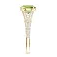 thumbnail image 3 of Rosec Jewels Natural Peridot Engagement Ring 2 Carat - AAA Grade - Split Shank Ring for Women - with Jewelry Box, 10K Yellow Gold, US 5.00, 3 of 8