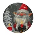 thumbnail image 4 of Orinice Gnome Presents Snow Round Table Cover Stain Resistant Washable Indoor Outdoor Tablecloth Kitchen Dining Wedding Parties 100% Polyester Fiber Christmas Theme 31-35, 4 of 8