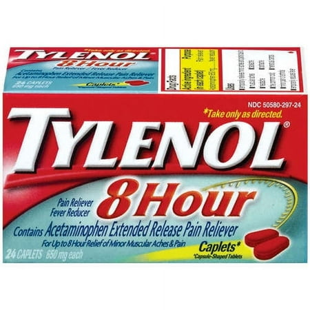 McNeil Tylenol Pain Reliever/Fever Reducer, 24 ea