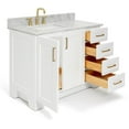 thumbnail image 7 of Ariel Q043SLCW2RVOWHT Taylor 43" Free Standing Single Rectangular Basin Vanity Set - White, 7 of 7