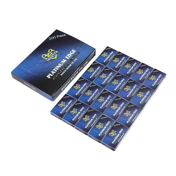 Vogacara Cuchillas de afeitar para hombres Hoja afilada de acero inoxidable Maquinillas de afeitar de seguridad clásicas Barba Depilación Accesorios de Juegos de afeitado Tipo 1 Vogacara CE012118-01B