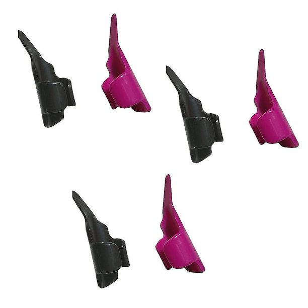 Guantes de dedo empujadores de costura YONGSHENG morado + negro 6 uds.
