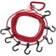 thumbnail image 1 of Percha portátil multifuncional para acampar (roja), tienda de campaña al aire libre, ropa para acampar con 8 ganchos, eslinga de viaje portátil ajustable a prueba de viento, 1 of 5