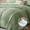thumbnail image 4 of Flymme 7 Pieces Full Size Comforter Set Green Bed in a Bag Full Bedding Sets Modern Soft Microfiber Quilted Warm Bed Sets Bedroom Decor, 4 of 8