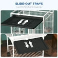 thumbnail image 4 of PawHut 61.5 Inch Bird Cage Parakeet House for Cockatiel with Stand, White, 4 of 10