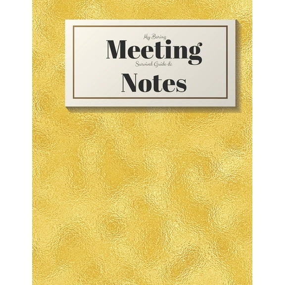 My Boring Meeting Survival Guide and Notes : 8.5x11 Meeting Notebook and Puzzle Book (Paperback)