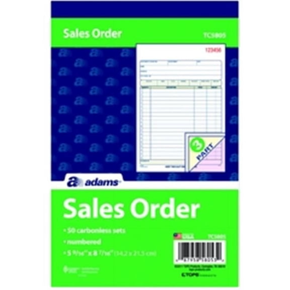 Adams TC5805-10 Sales Order- Triplicate- 50 Sets