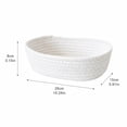 thumbnail image 3 of Storage Basket, Small Woven Basket, Student Storage Organizer, Toys Bin Organizer, 10X6X3 Inch 1-Pack Cotton Rope Woven Basket, Sturdy Lightweight Open-Top Bin for Nursery, 3 of 9