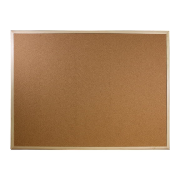36" x 48" (3' x 4') Large Cork Bulletin Board with Natural Wood Frame