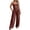 Coffee, variant on Jumpsuits for Women Sleeveless Cut-Out Waist U-Neck Spaghetti Strap Backless Tie-Back Ruched High Waist Summer Romper M