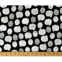 Cotton Sheep Lambs Kids Farm Animals State Fair Cotton Fabric Print by the Yard (51861-4)