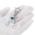 thumbnail image 5 of Unique Bargains 1 Pc Handbag Charm Keychain Durable Metal Bag Accessories Silver Tone Blue, 5 of 6