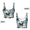thumbnail image 5 of Lsque Butterflys Printed Women'S Sports Bra, Compression, Moisture Wicking, High-Impact Sports Bra For Women,Supportive sports bra-X-Large, 5 of 9