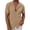 Khaki, variant on WIZUTIZ Untucked Shirts for Men Short Sleeve Tshirt Button Up Work Clothes with Pockets in Front Vintage