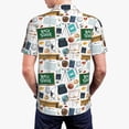 thumbnail image 4 of Daiia Back To School A Pattern Men’s Polo Shirts,Solid Deck Shirt,Classic Fit, Breathable Cotton Polo for Casual and Sport Wear-XX-Large, 4 of 9