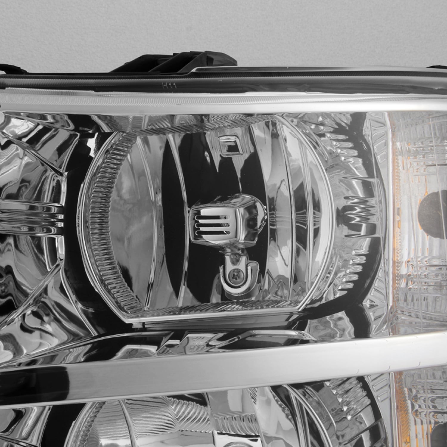 AKKON - For Chevy Silverado Replacement Chrome Bezel Headlights Driver/ Passenger Head Lamps Pair New