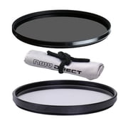Vivitar High Grade 52mm UV (Skylight 1A) Filter, Vivitar High Grade 52mm Circular Polarizing Filter, & Nwv Direct Microfiber Cleaning Cloth.
